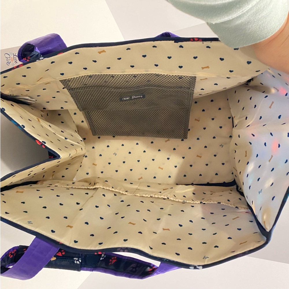 Lug Rover Tote. NWT. HUGE! Paws Navy pattern - Picture 11 of 13